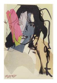 Andy Warhol, (American, 1928-1987), Mick Jagger (set of 3 announcement cards from portfolio of 10), 1975