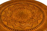 An Italian Parquetry Pedestal Table with Drawer
