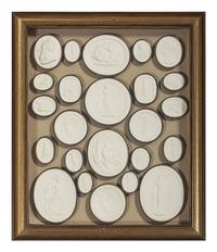 Four Framed Groups of Grand Tour Plaster Intaglios