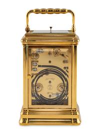 A L'Epee Brass Carriage Clock