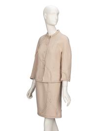 Ralph Rucci Chado, Dress Ensemble in Beige Crêpe