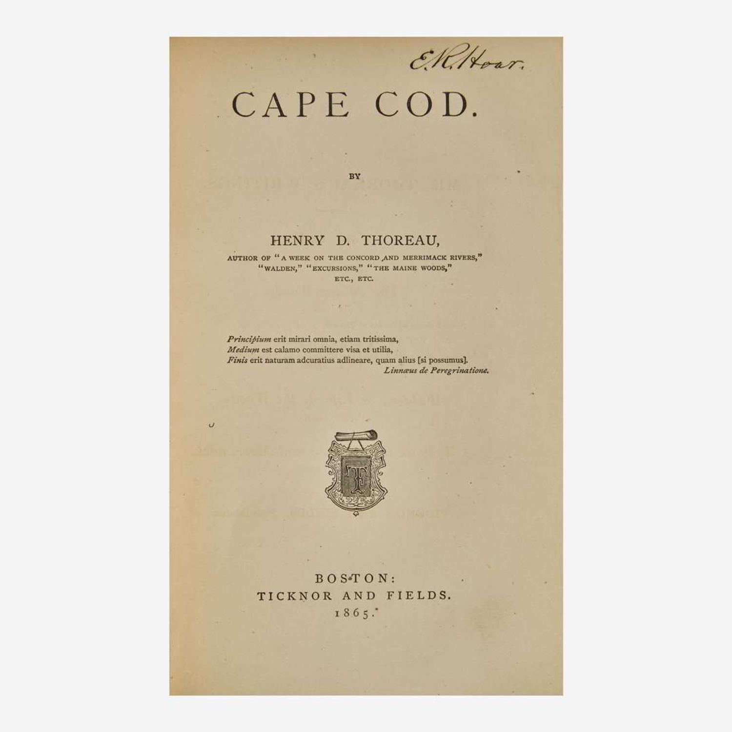 [Literature] Thoreau, Henry D. Cape Cod