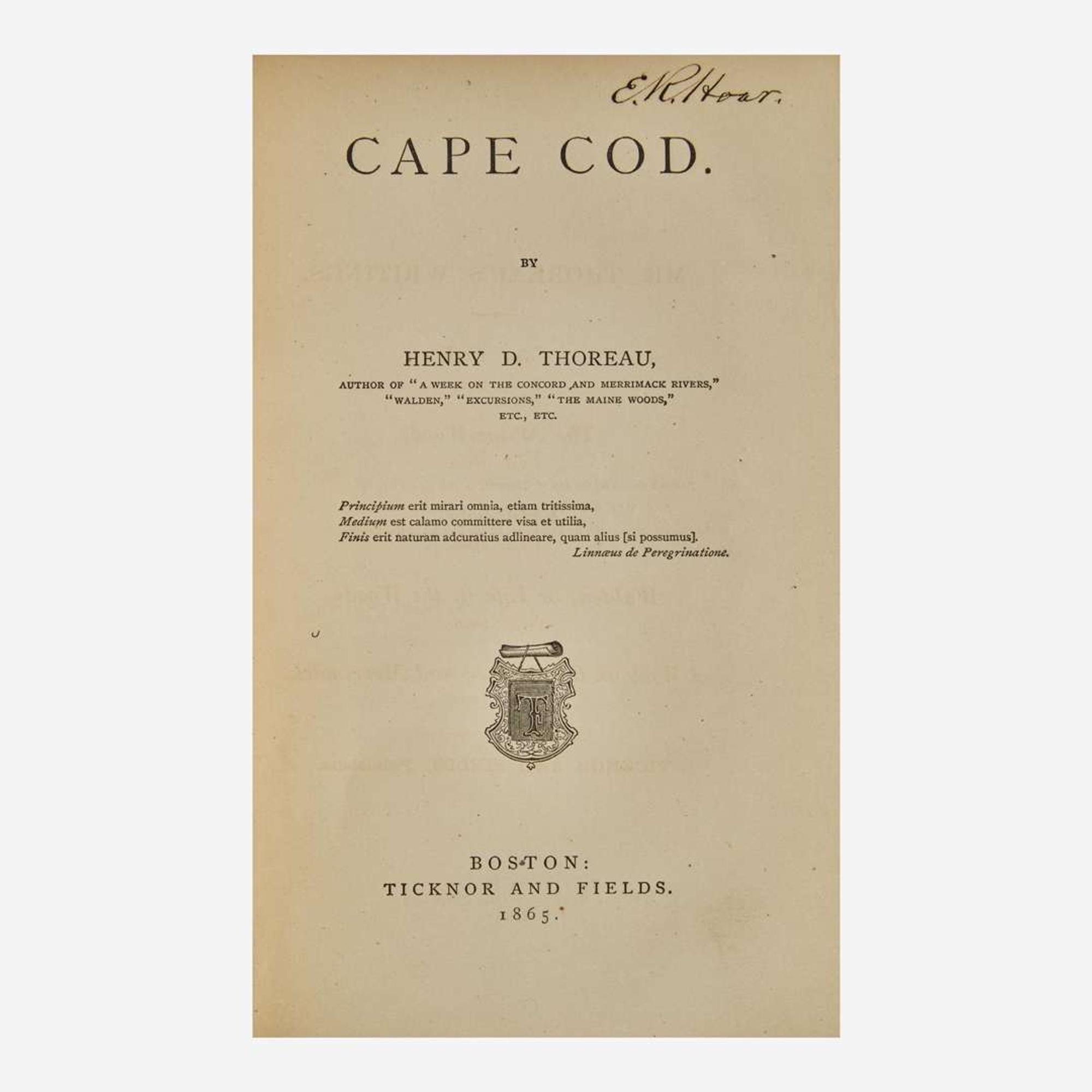 [Literature] Thoreau, Henry D. Cape Cod