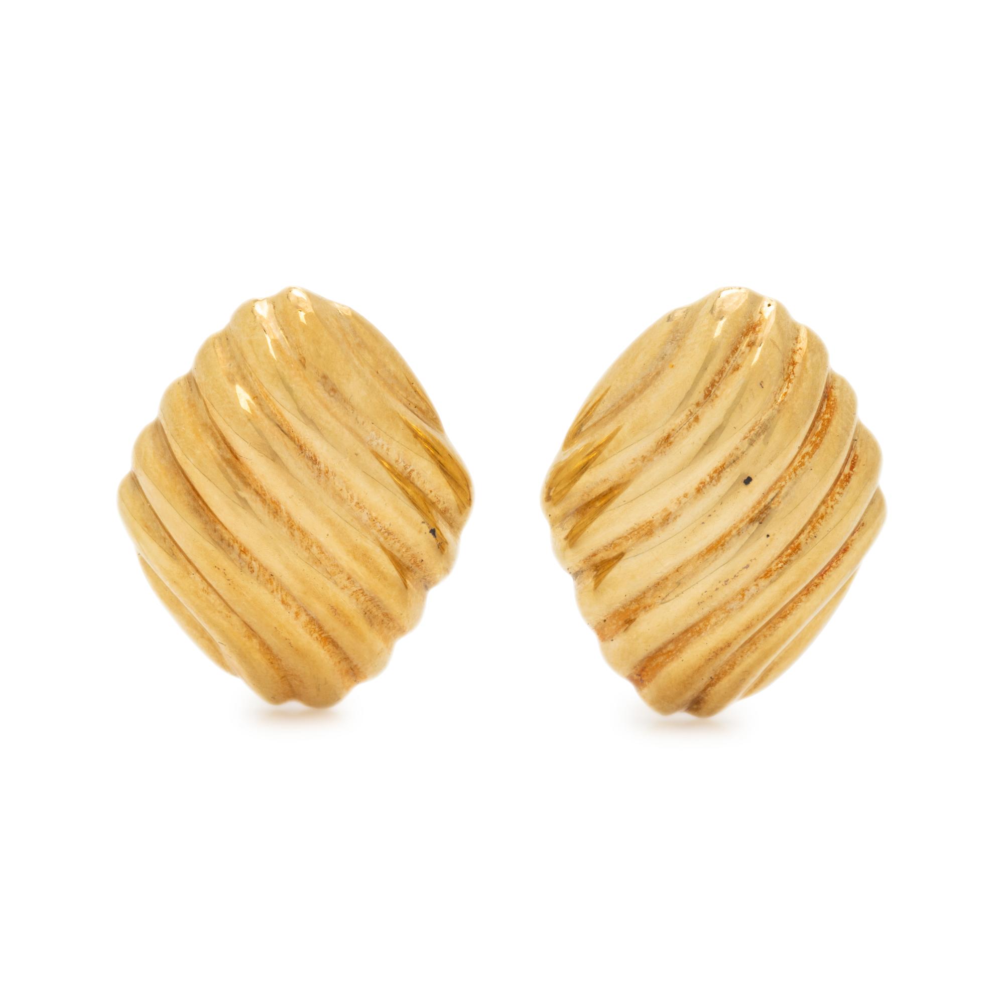 YELLOW GOLD EARCLIPS