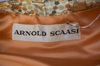 An Scaasi Peach Patterned Skirt Ensemble,