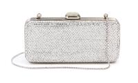 A Judith Leiber Crystal Rectangular Minaudiere, 6" x 2.5" x 1.5".