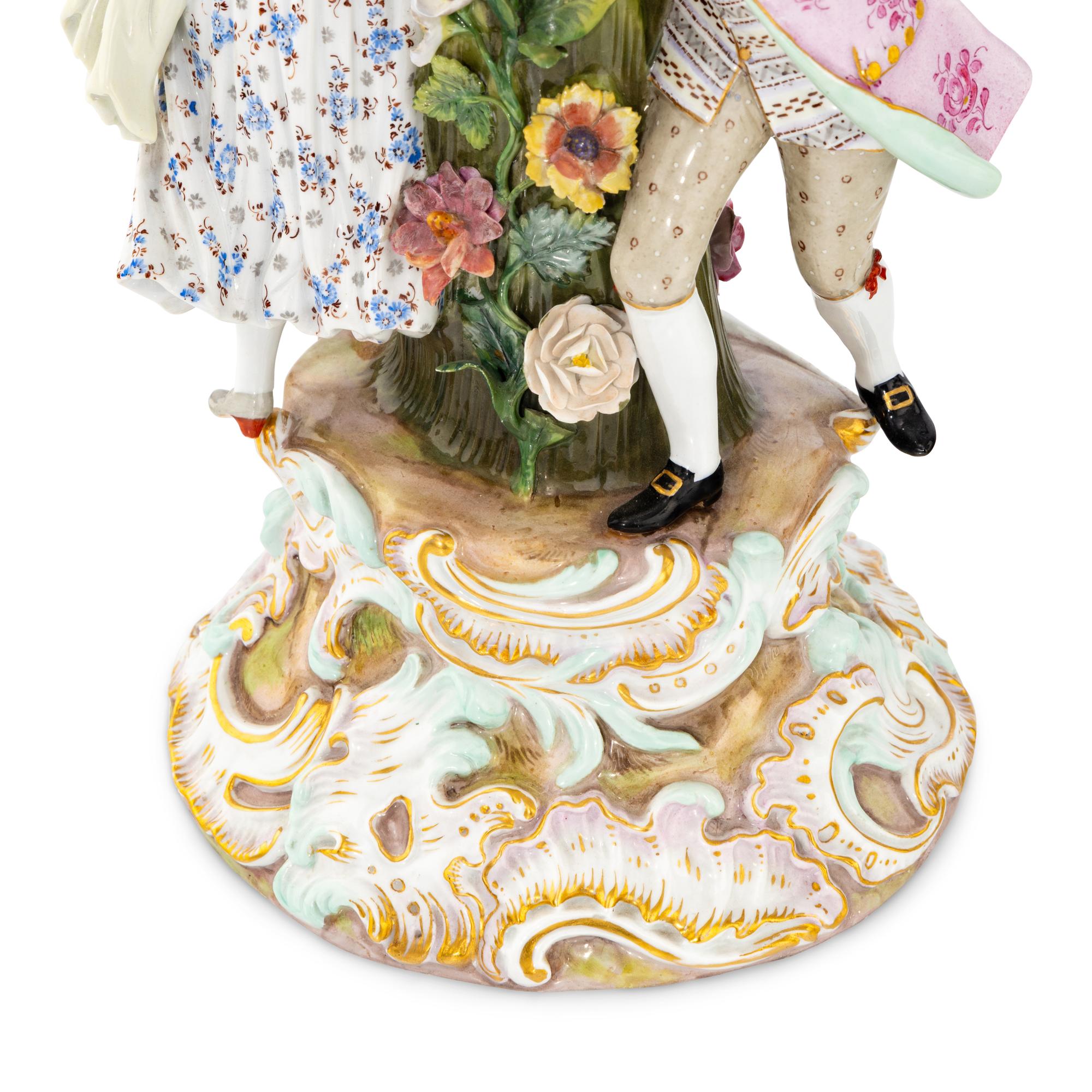 A Pair of Meissen Porcelain Centerpiece Baskets