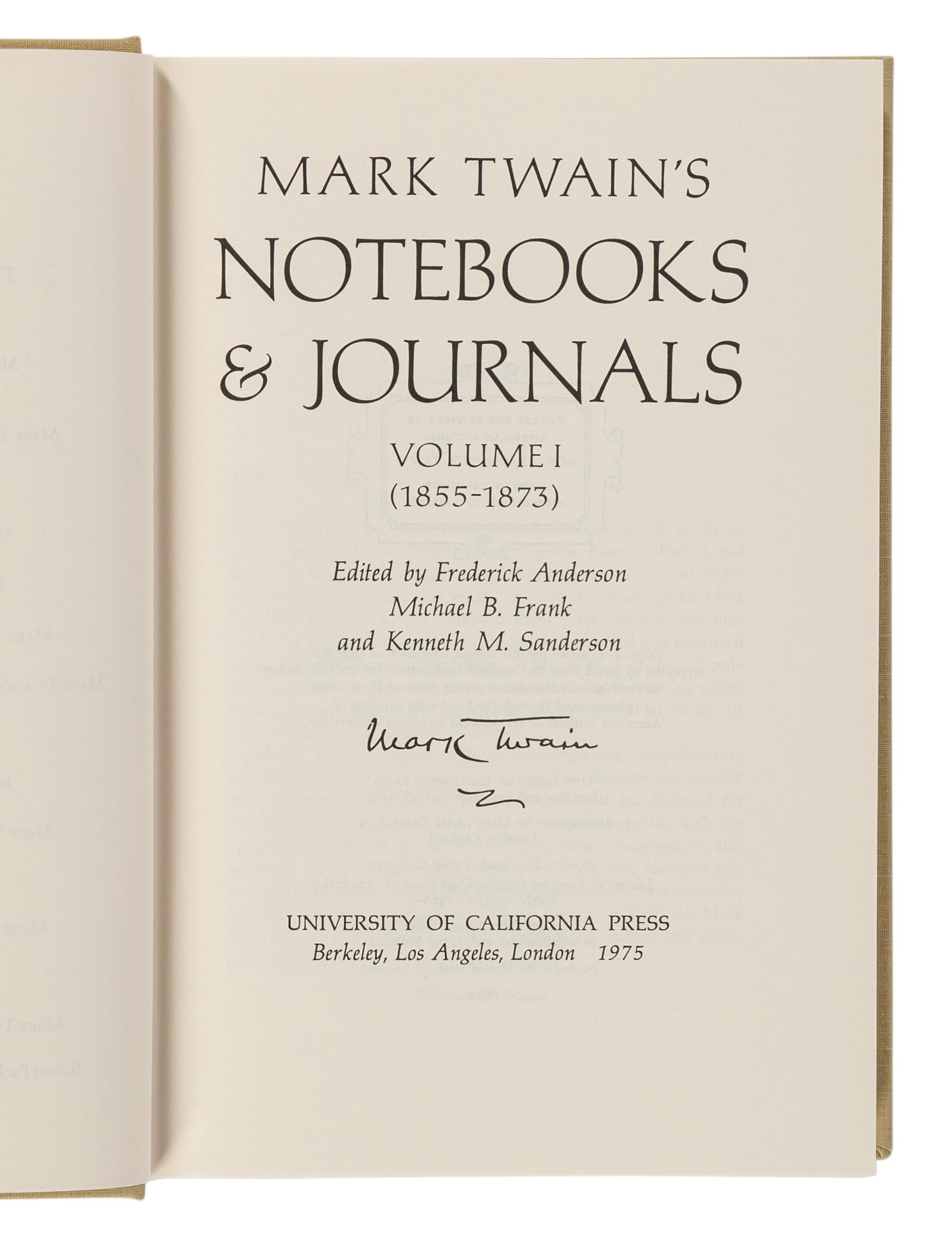 CLEMENS, Samuel Langhorne ("Mark Twain") (1835-1910). A group of reference works, comprising:
