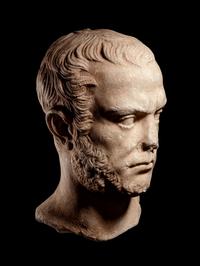 A Roman Marble Head of a Bearded Man