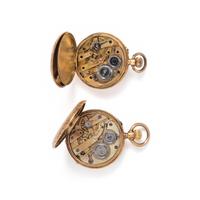 COLLECTION OF YELLOW GOLD OPEN FACE POCKET WATCHES