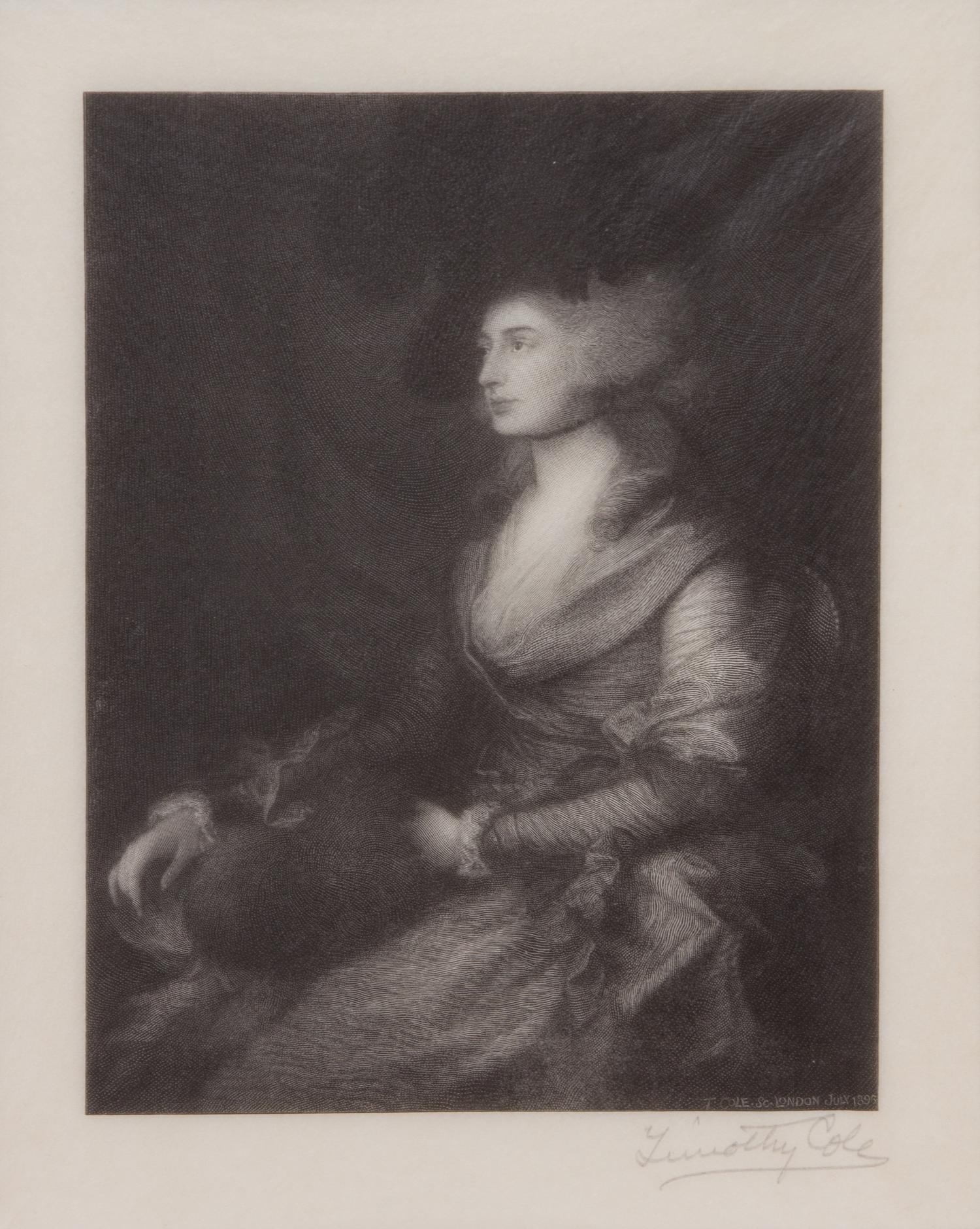 Timothy Cole, (English/American, 1852-1931), Mrs. Siddons, 1896