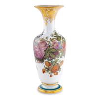 A French Painted Opaline Glass Vase