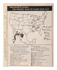 [KING, Martin Luther, Jr. (1929-1968)] -- [RAY, James Earl (1928-1998)]. Wanted by the FBI / Civil Rights - Conspiracy - Interstate Flight - Robbery. Washington, DC: Federal Bureau of Investigation, 19 April 1968.