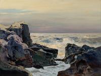 Frederick Judd Waugh (American, 1861-1940) — Waning Day, Coast of Maine