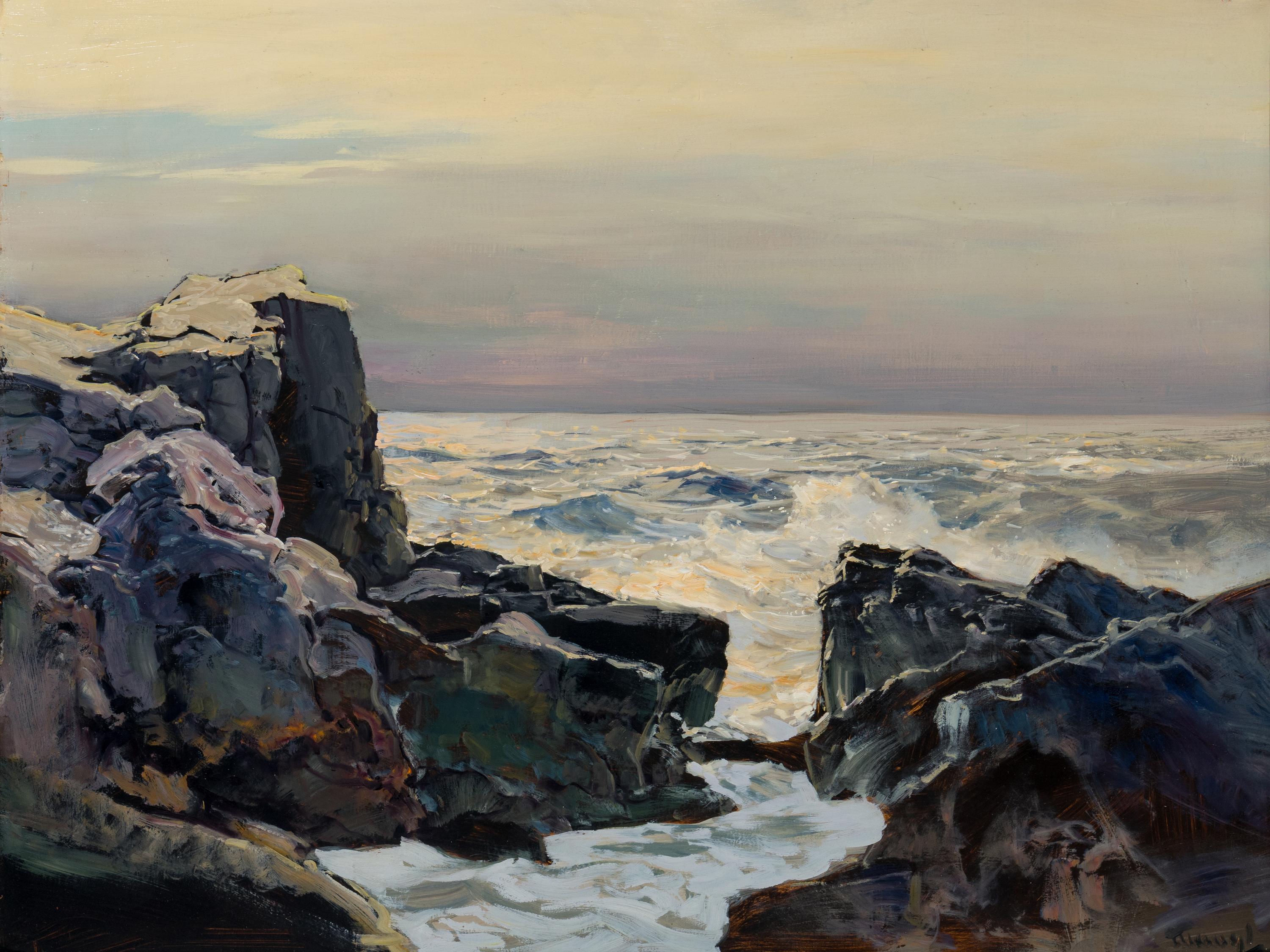Frederick Judd Waugh (American, 1861-1940) — Waning Day, Coast of Maine