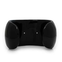 Onyx, Diamond, and Cultured Pearl Cuff Bracelet