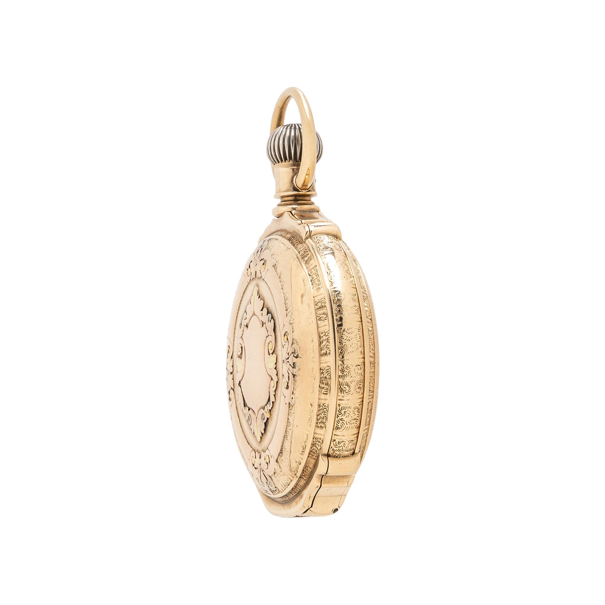 KRAEHMER & NATERMAN, YELLOW GOLD HUNTER CASE POCKETWATCH
