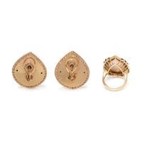 COLLECTION OF CULTURED MABE PEARL AND DIAMOND JEWELRY