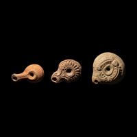 Three Roman Terracotta Oil Lamps