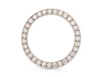 A Platinum and Diamond Circle Brooch,