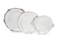 Three Silver Serving Trays