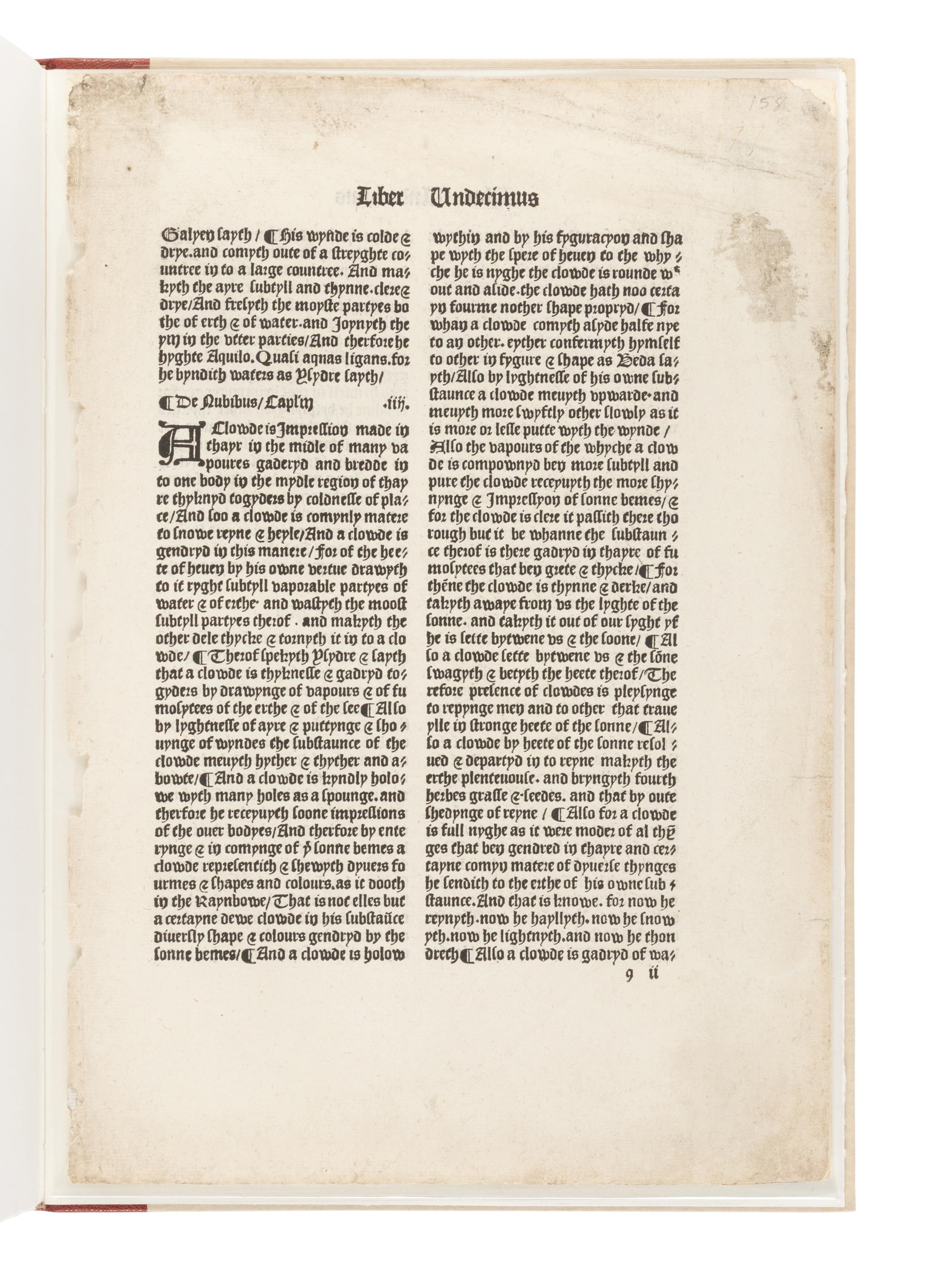 [LEAF BOOK - WYNKYN DE WORDE]. Three Lions and the Cross of Lorraine: Bartholomaeus Anglicus, John of Trevisa, John Tate, Wynkyn de Worde, and De Proprietatibus Rerum. Newtown: Bird & Bull Press, 1992.