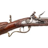 Contemporary Flintlock Jaeger Rifle in the Style of Johann Gratzl