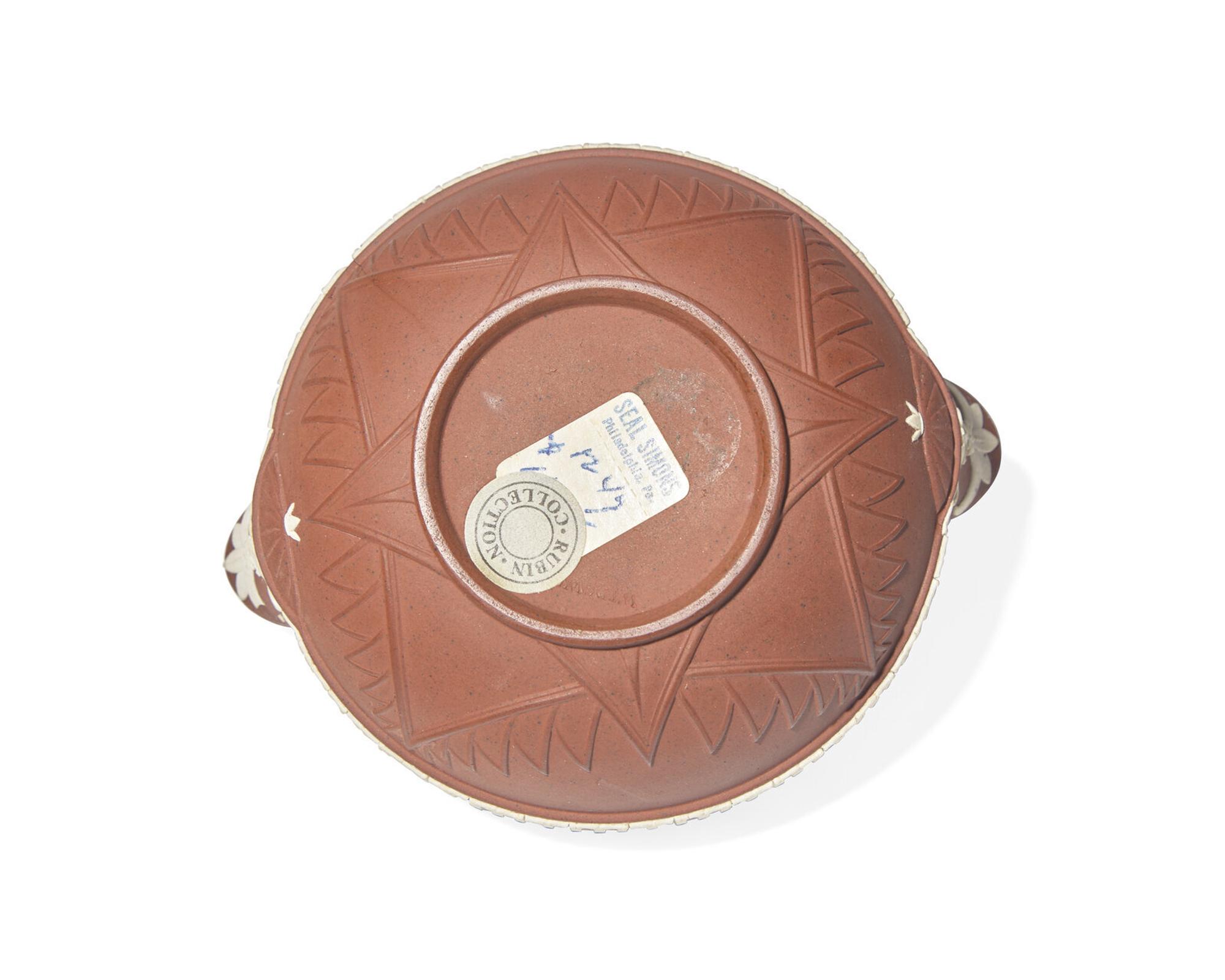 A Wedgwood Egyptian Revival Rosso-Antico Covered Sugar Bowl