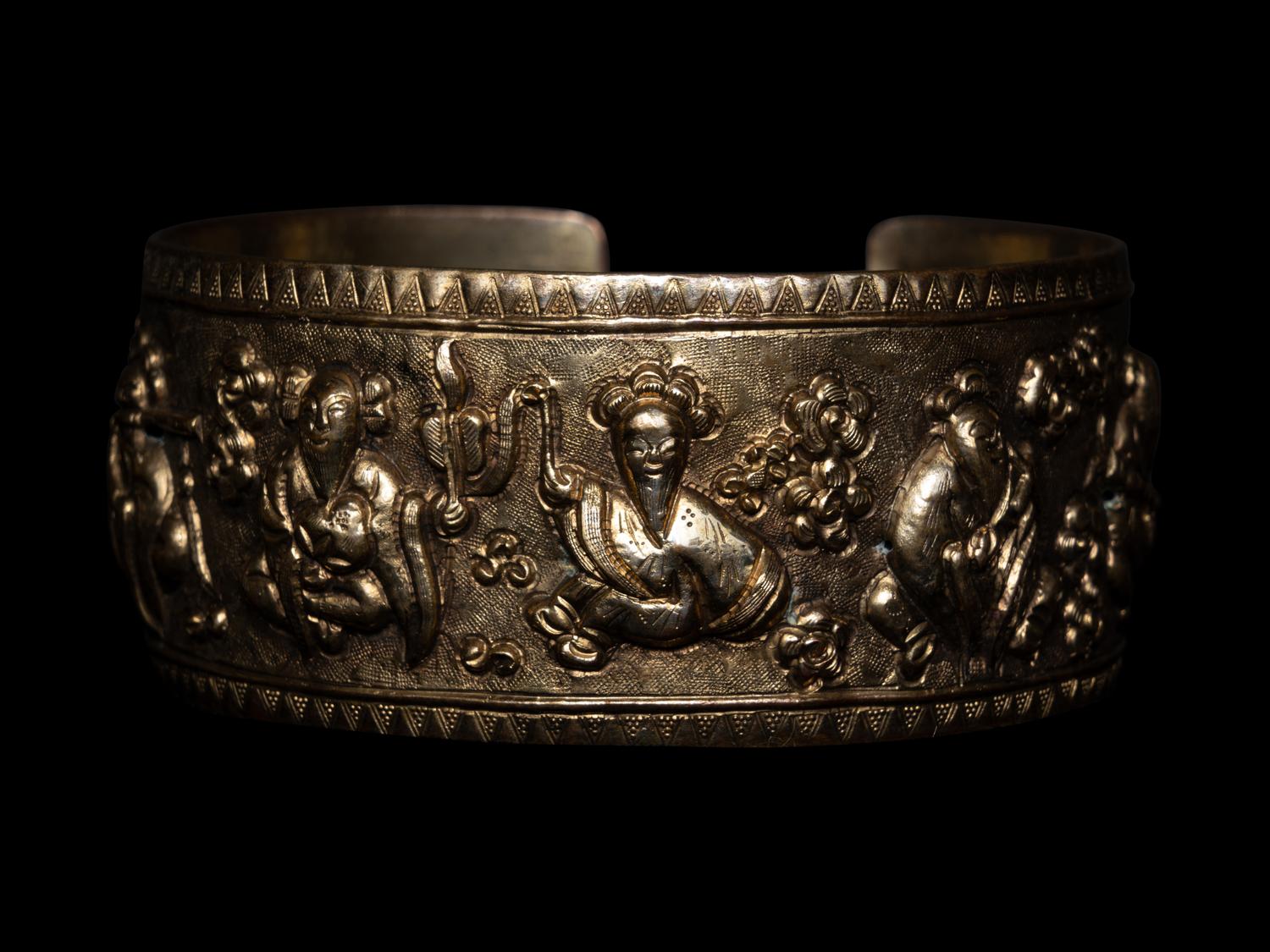 Three Chinese Metal Bracelets