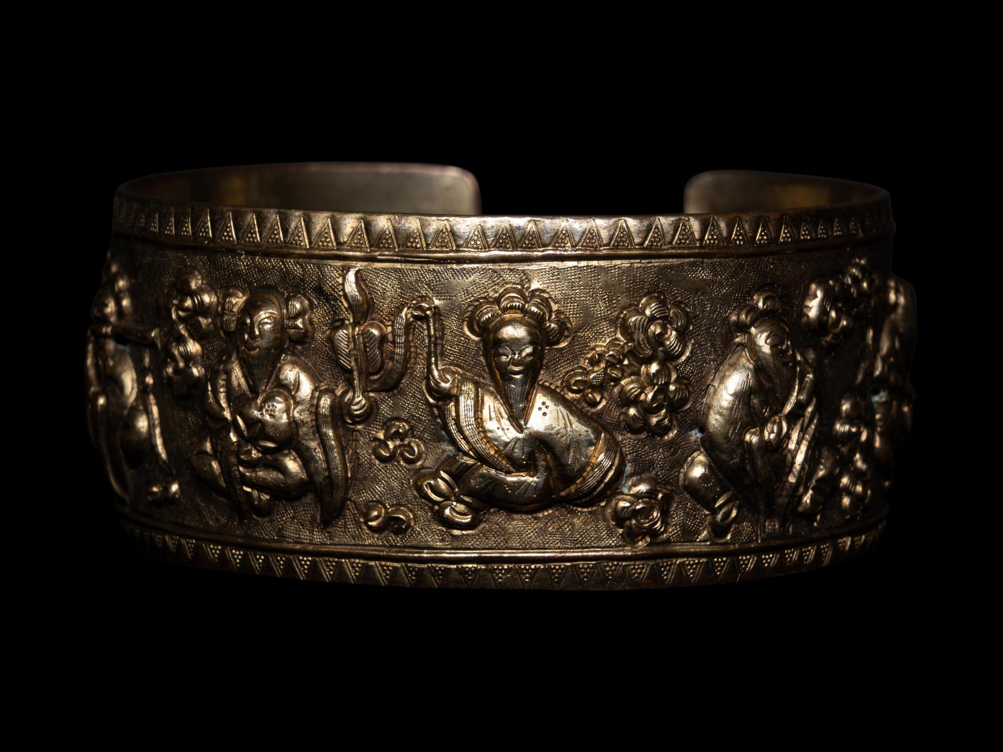Three Chinese Metal Bracelets