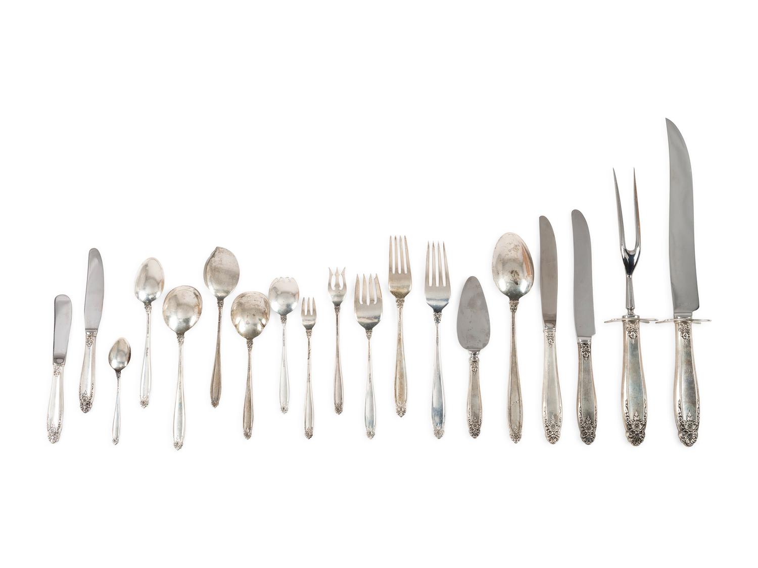 An International Silver Co. Silver Flatware Service