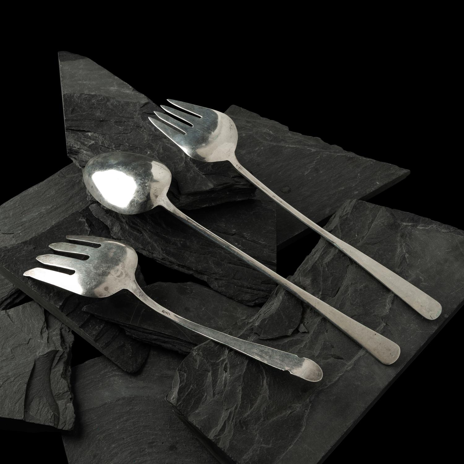 Navajo Stamped Silver Service Ware