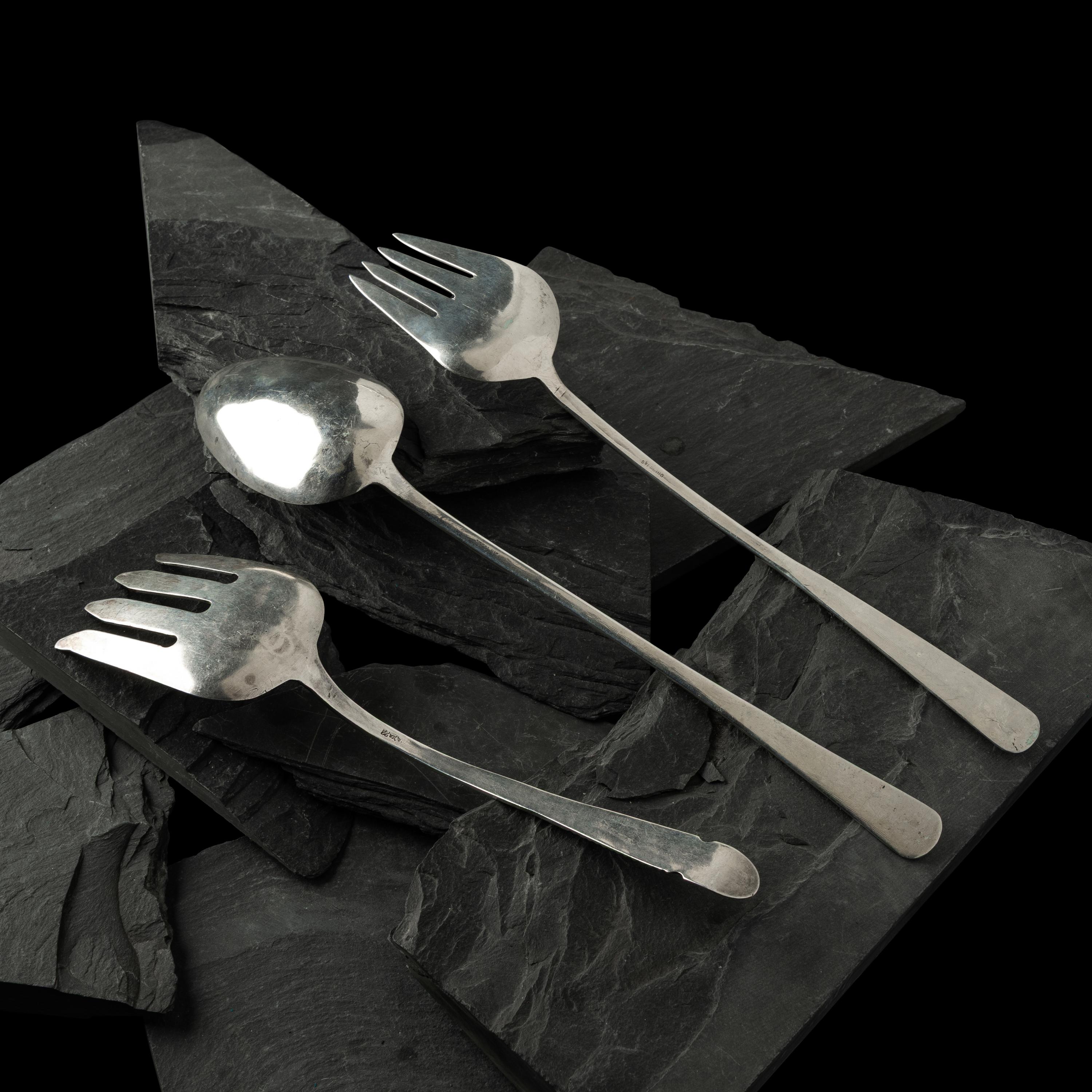 Navajo Stamped Silver Service Ware