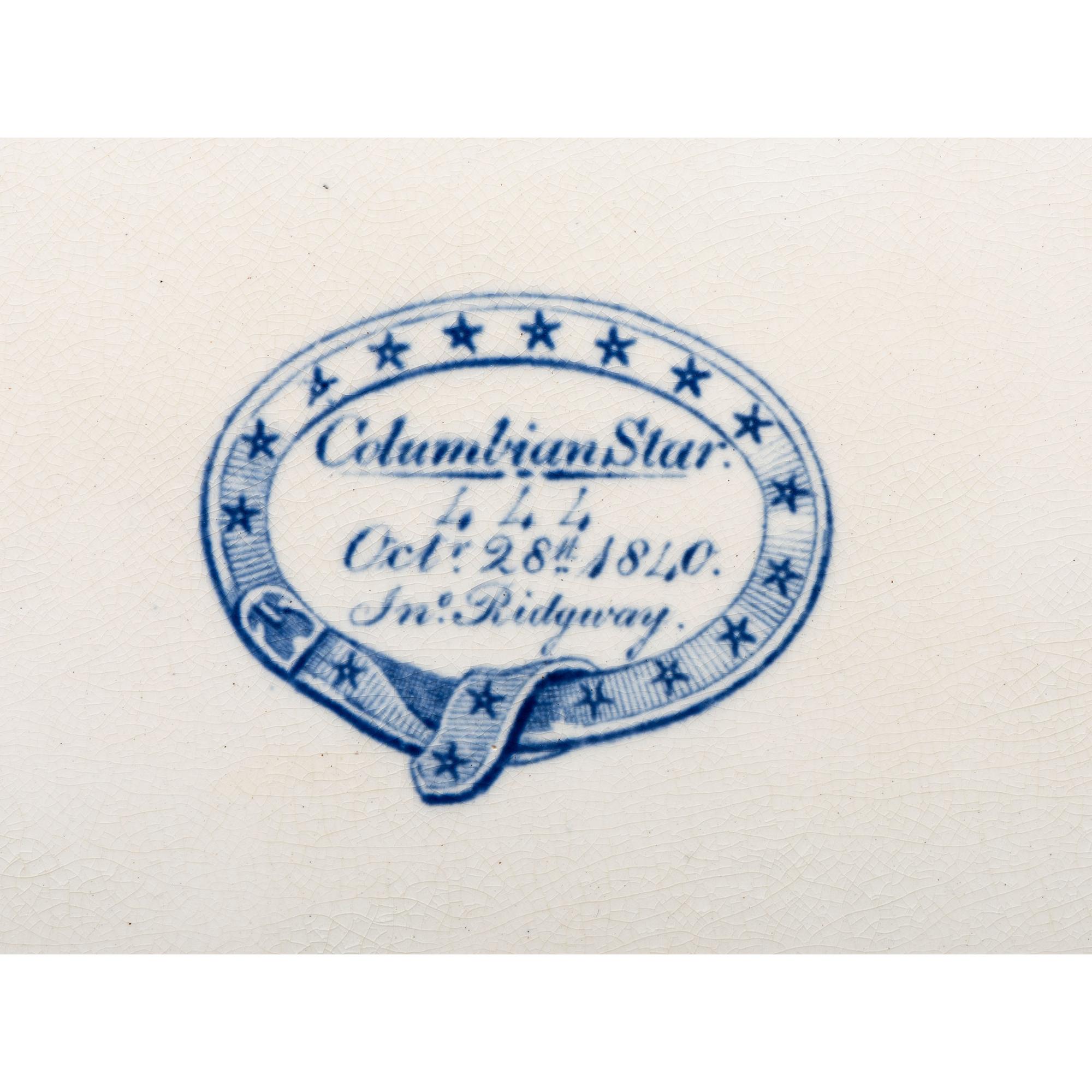 A Ridgway "Columbian Star" Transferware Soup Tureen and Platter