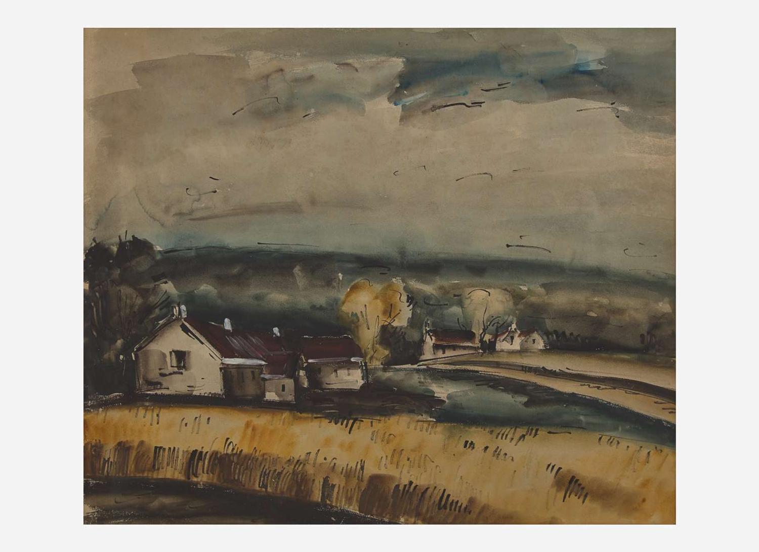 Maurice de Vlaminck (French, 1876-1958), Maisons Dans Les Champs