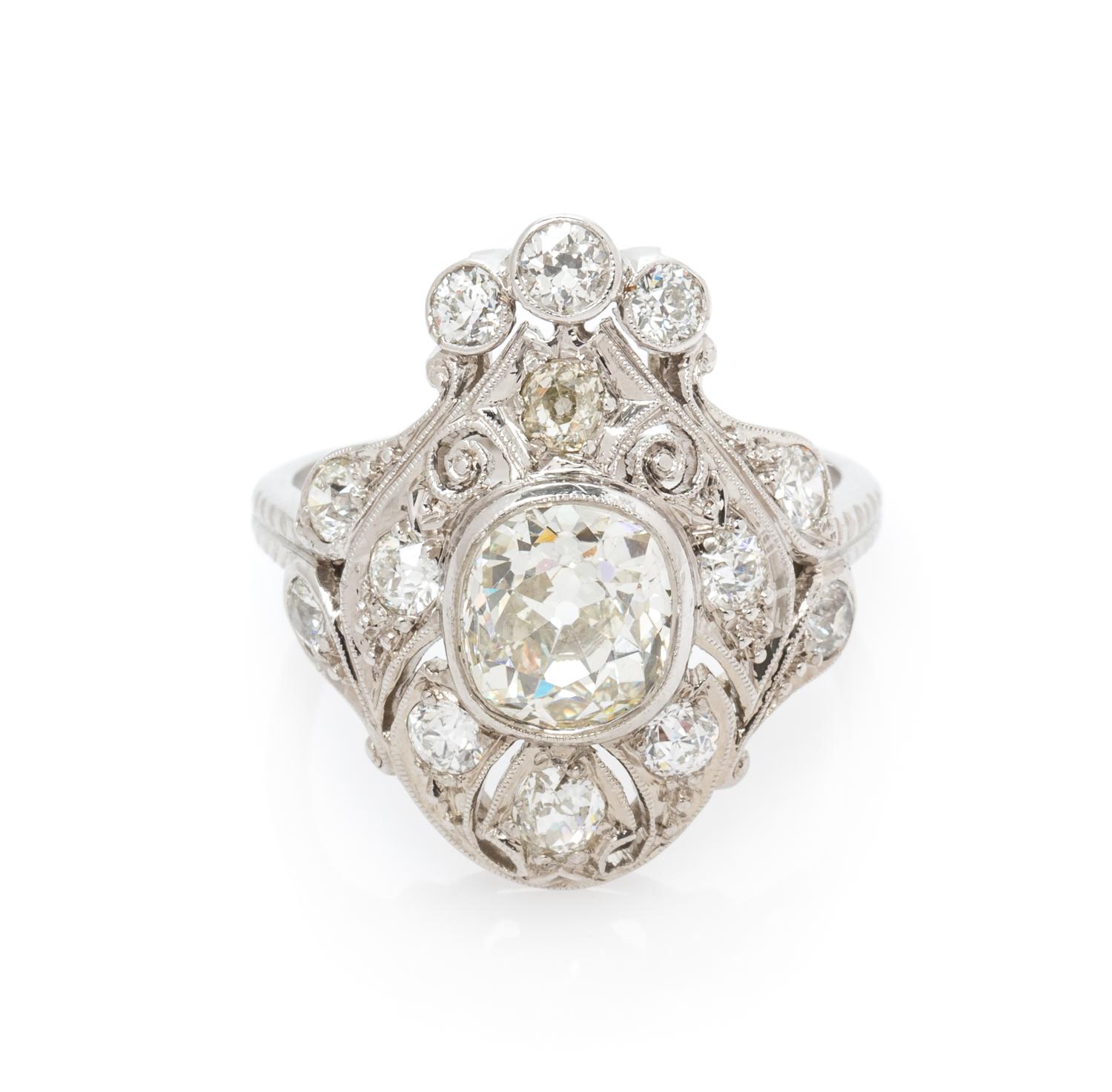A Platinum and Diamond Ring, 5.40 dwts.