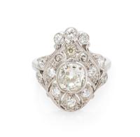 A Platinum and Diamond Ring, 5.40 dwts.