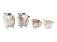 An English Silver Four-Piece Tea Service