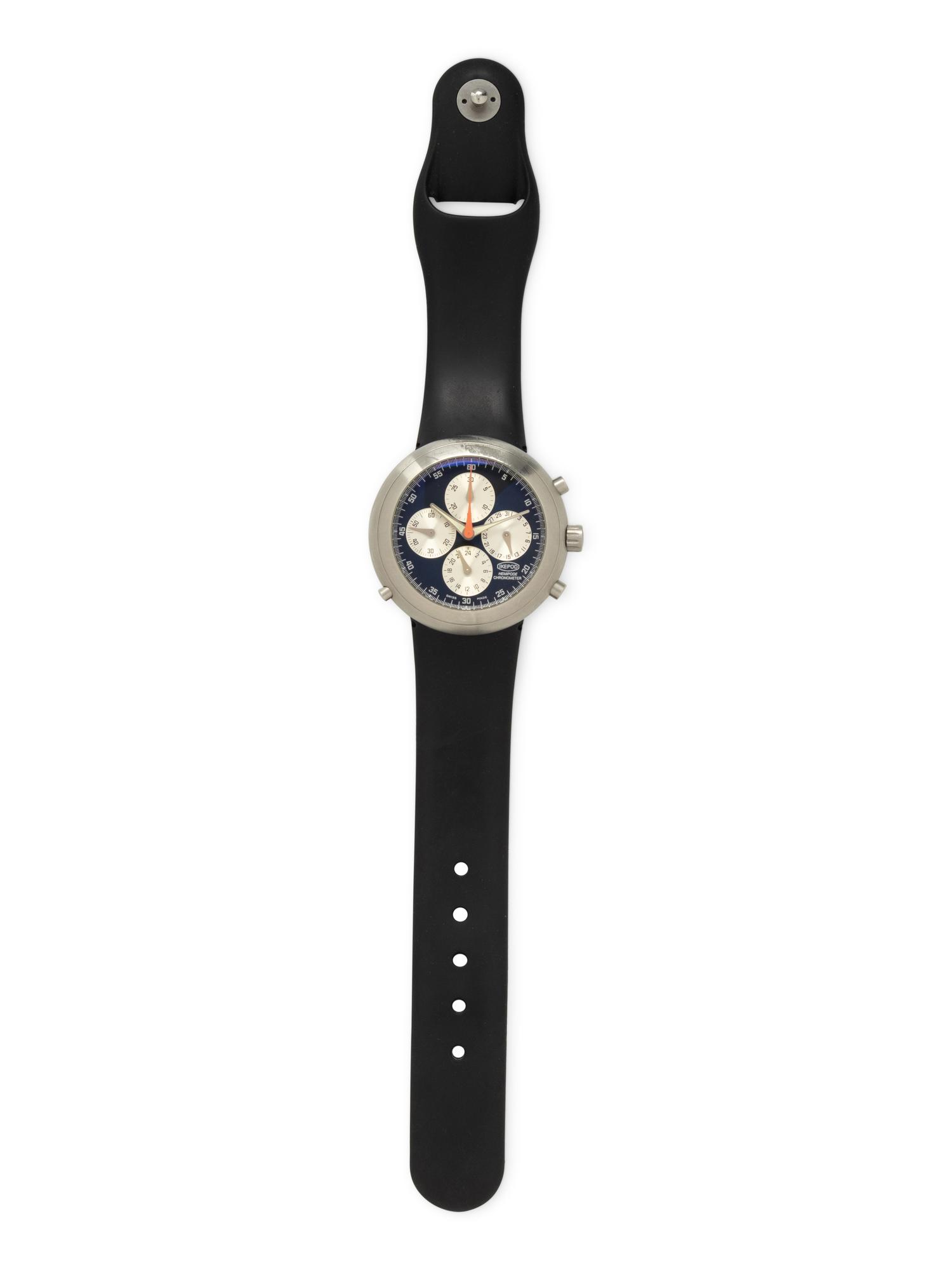 IKEPOD, STAINLESS STEEL 'HEMIPODE CHRONOMETER' WATCH, BOX & PAPERS