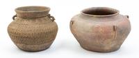 Four Neolithic Style Pottery Vessels Height of first 6 1/4 inches.
