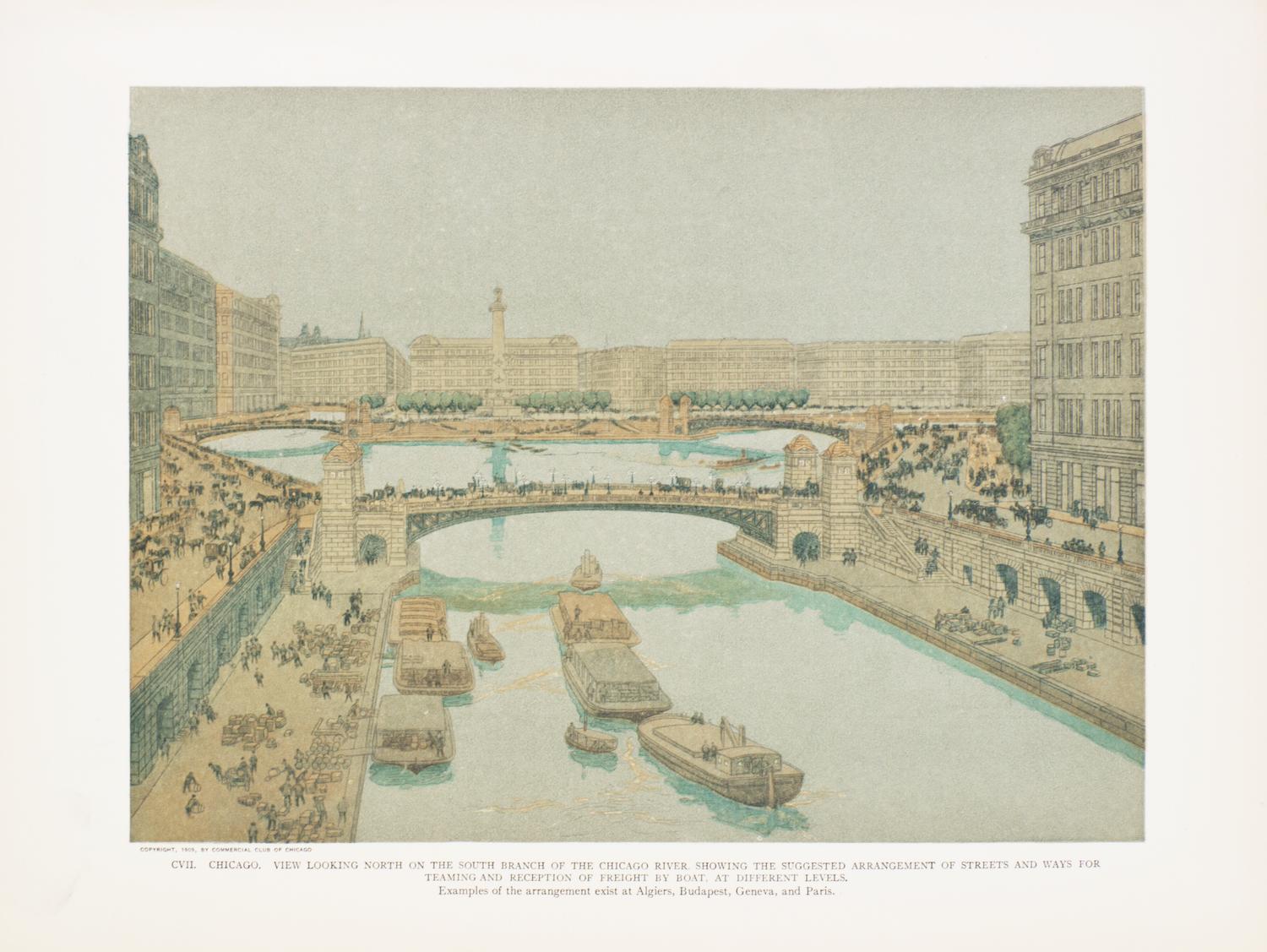(CHICAGO) BURNHAM, DANIEL H. AND EDWARD H. BENNETT. Plan of Chicago. Chicago, 1909. Limited ed. Judge Albert Barnes copy.