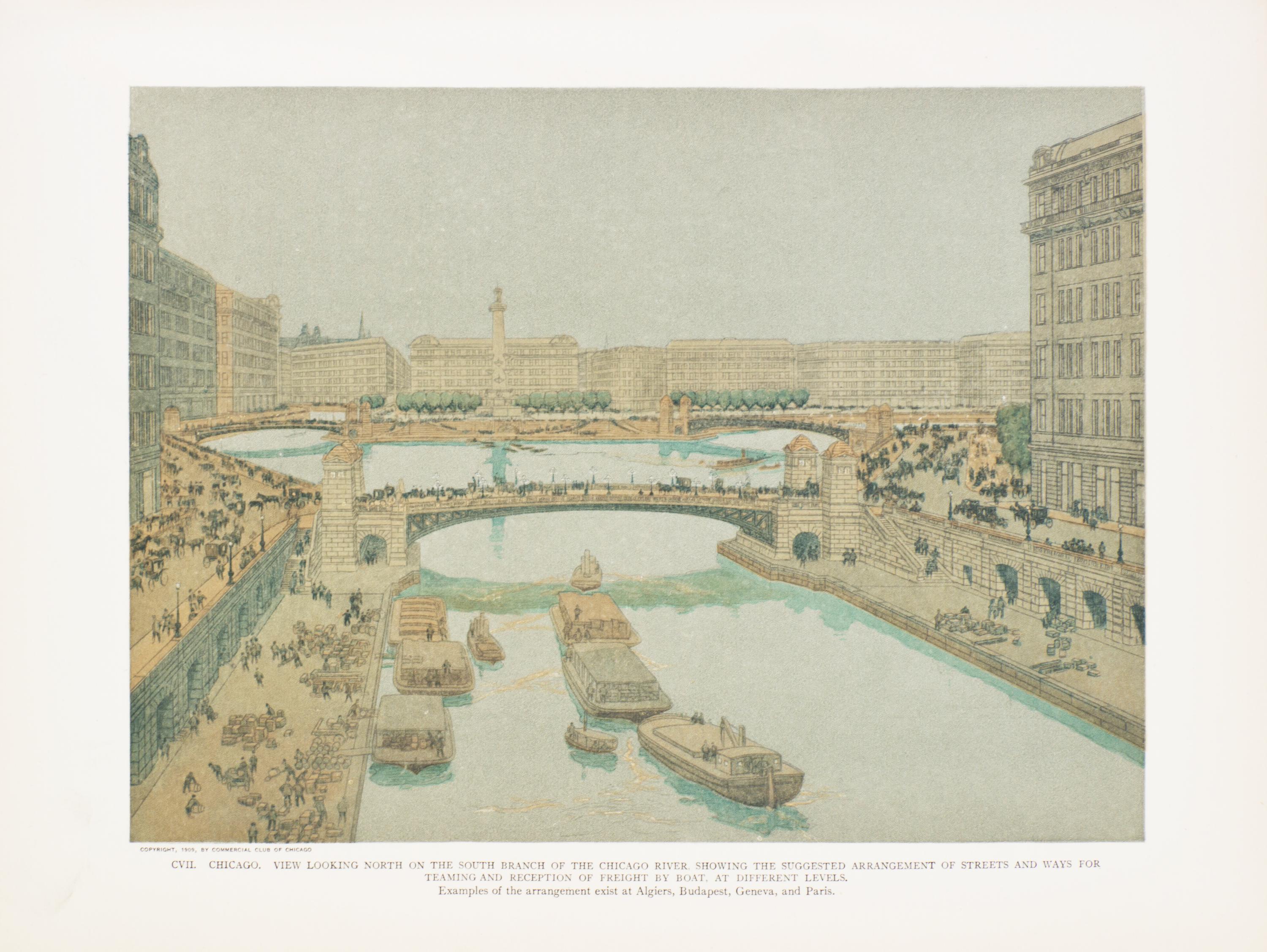 (CHICAGO) BURNHAM, DANIEL H. AND EDWARD H. BENNETT. Plan of Chicago. Chicago, 1909. Limited ed. Judge Albert Barnes copy.