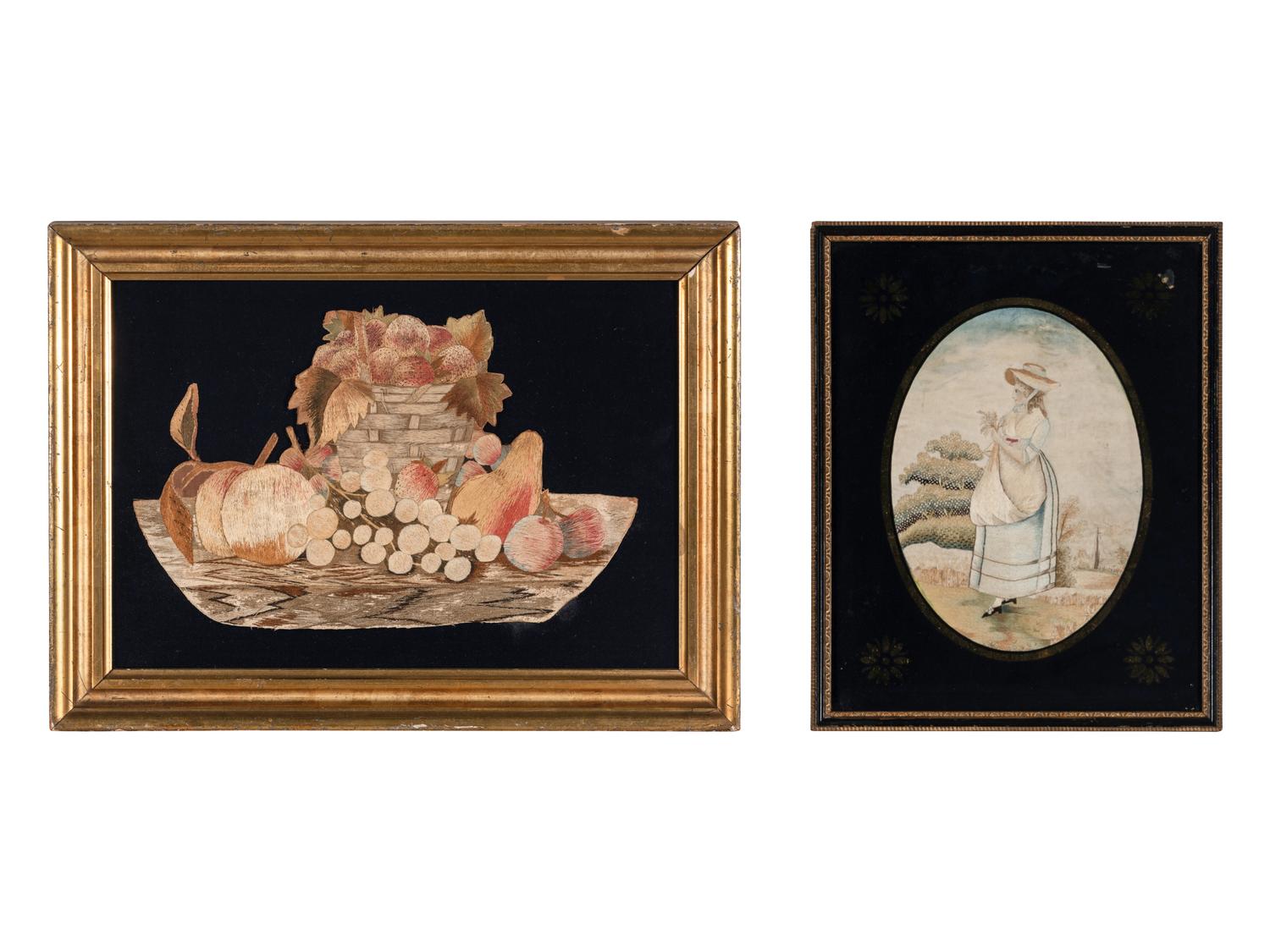 Two American Needlework Pictures