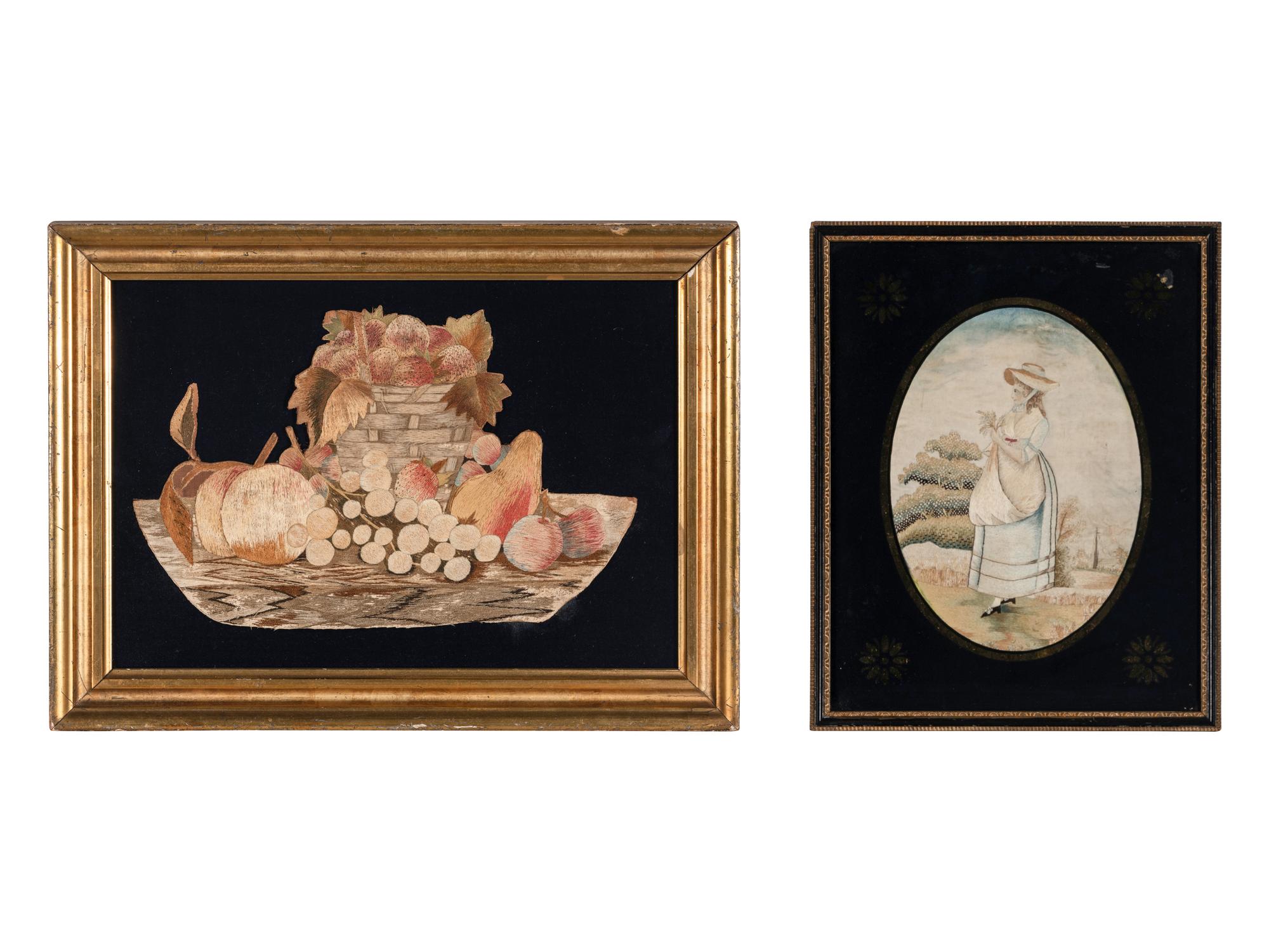 Two American Needlework Pictures