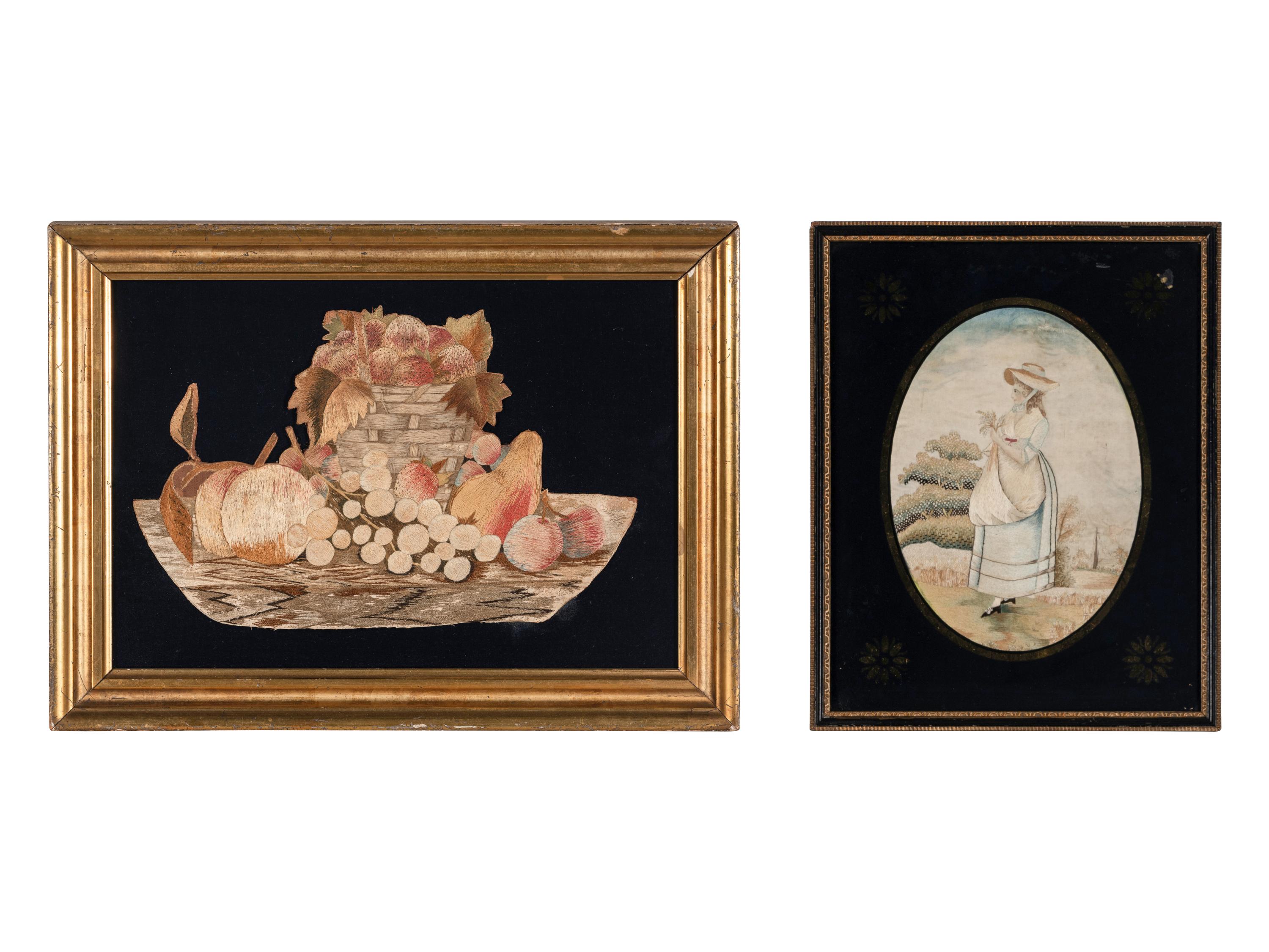 Two American Needlework Pictures
