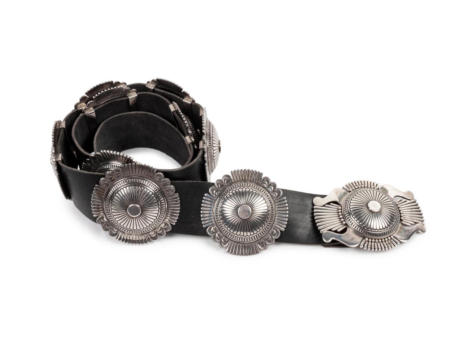 Sterling Silver Concho Belt