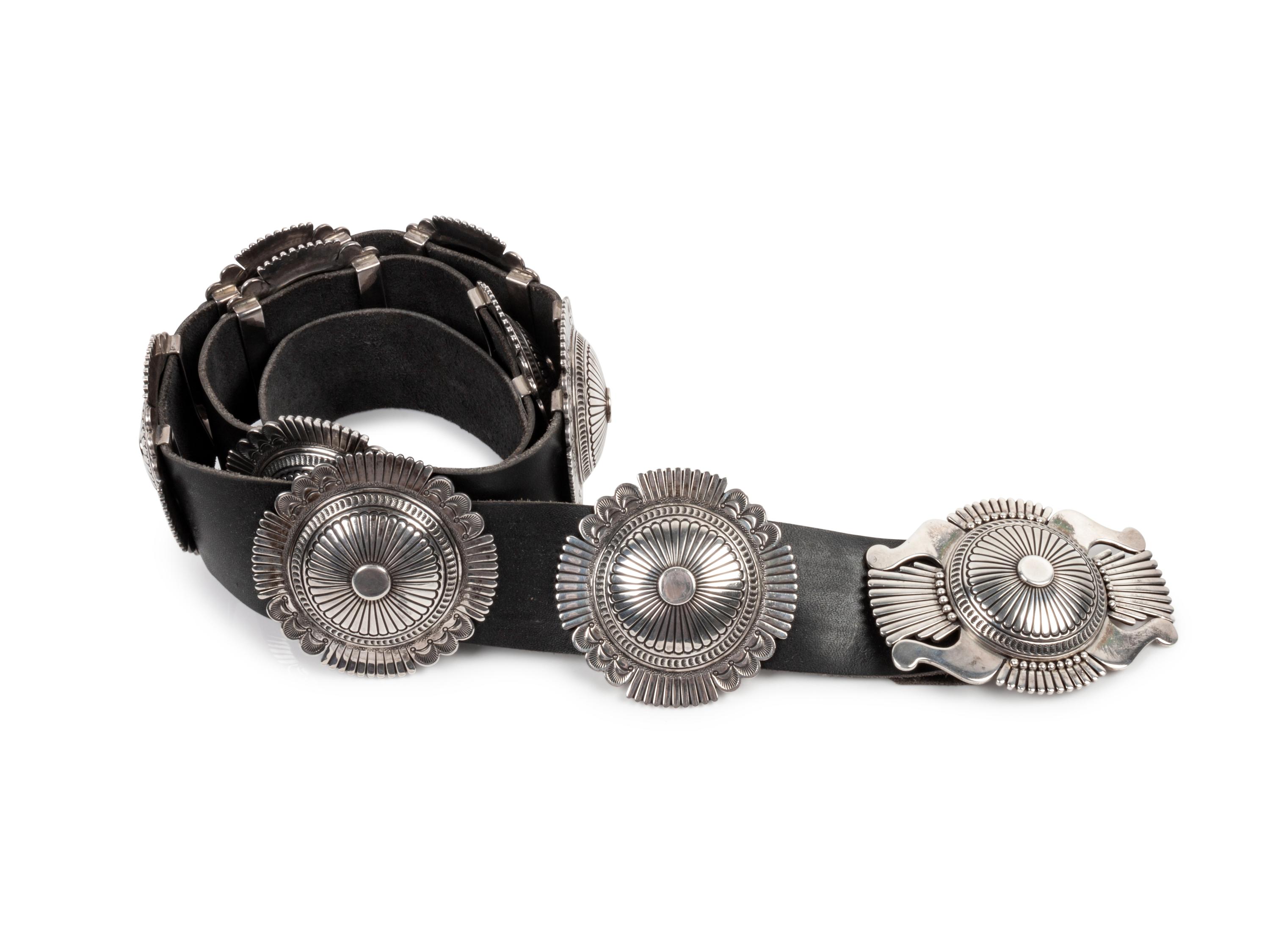 Sterling Silver Concho Belt