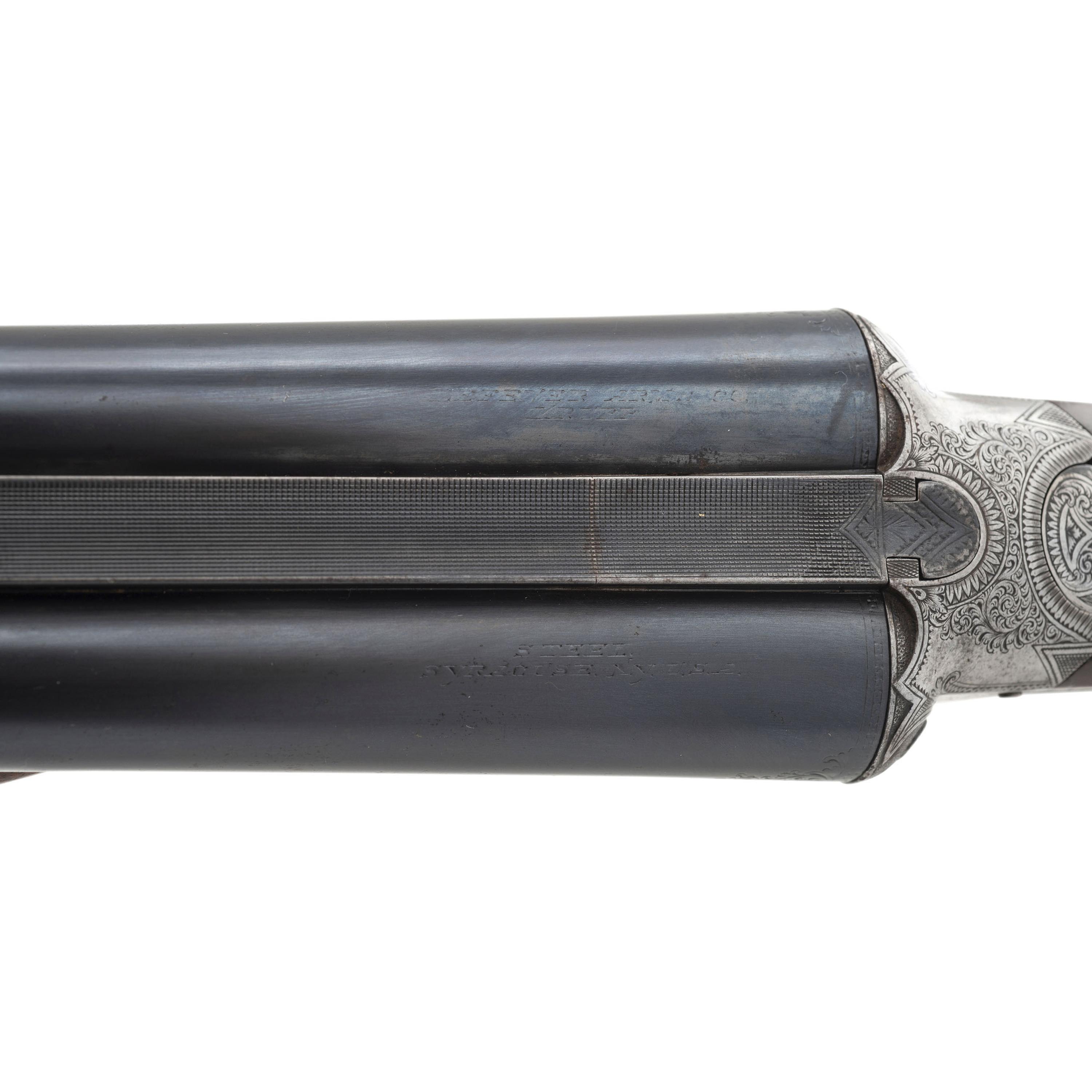 **High Quality B-Grade Lefever Arms Company SxS Hammerless Side Plate Shotgun with Krupp Barrels
