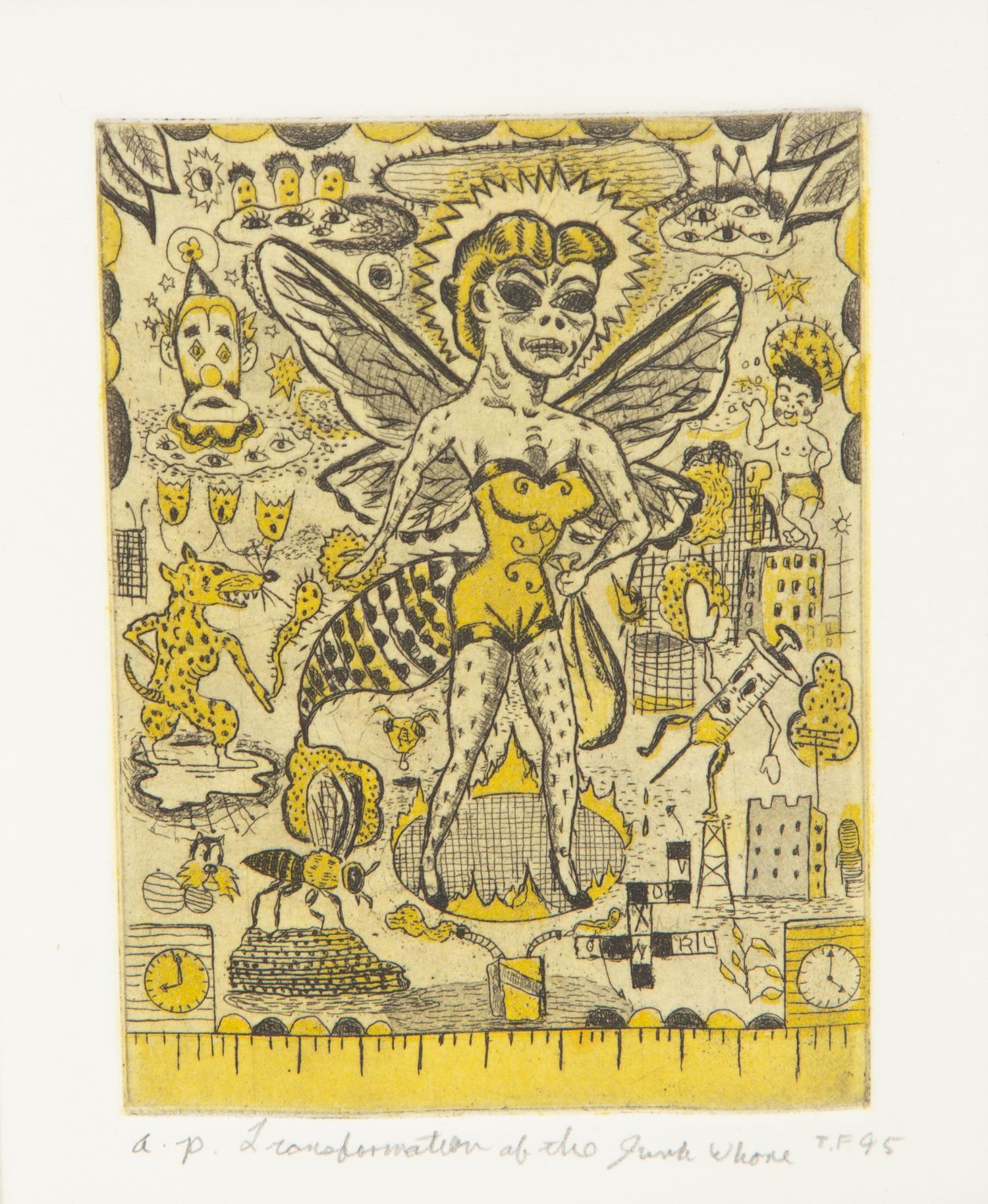 A Group of Four Prints ( Atomic Ant; Transformation of the (June Whore), 95; Wasp at Twilight, 97; and Cicada Making Rain, 96)