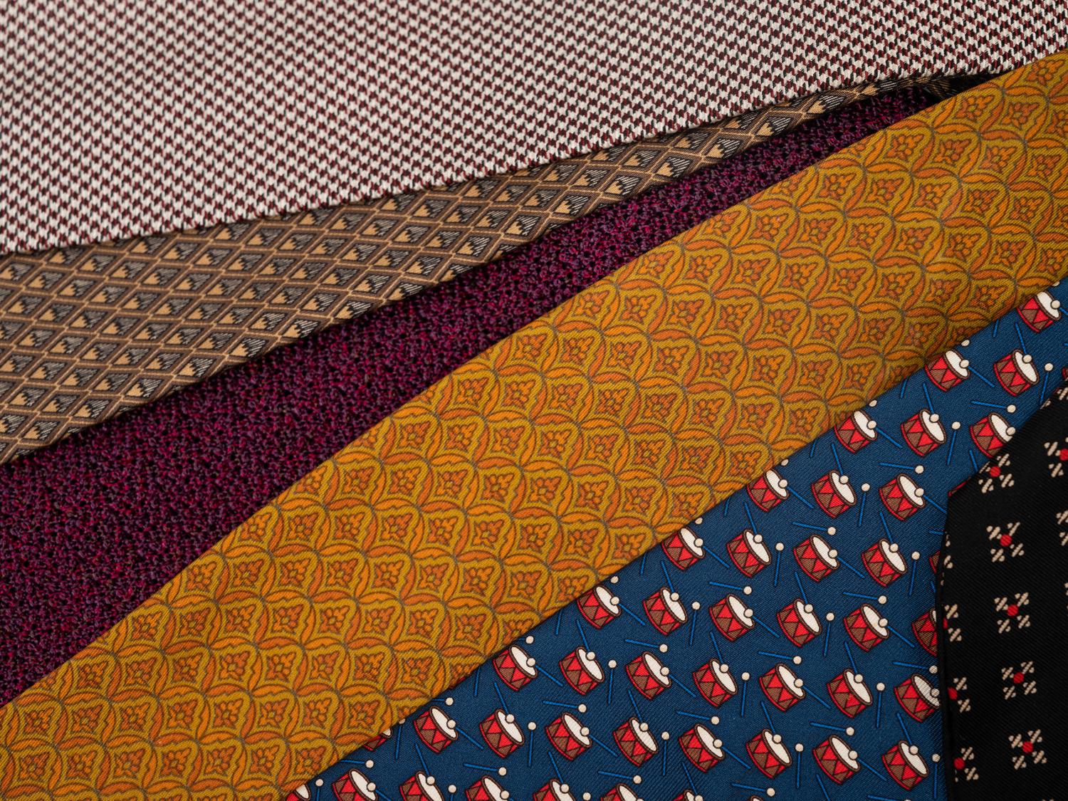 Collection of Twelve Men's Ties: Nine Hermès, Two Dior, and One Chanel, 1980s-2000s